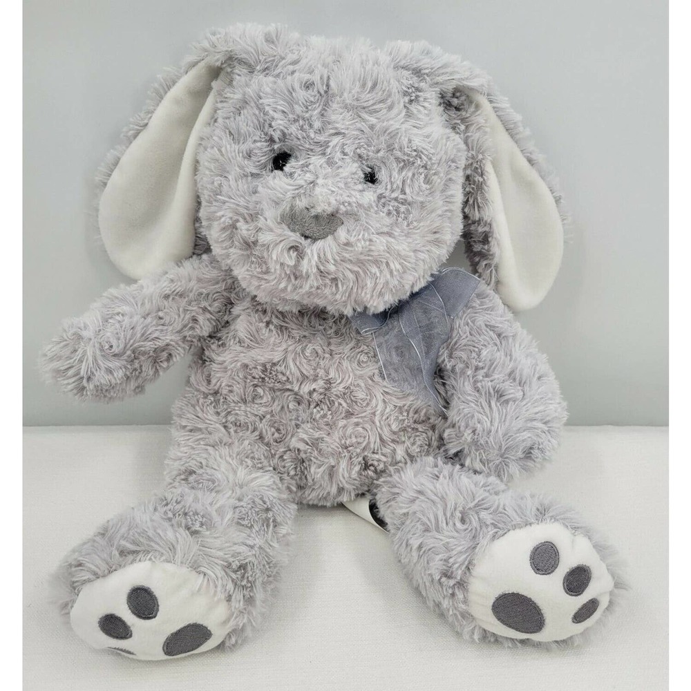 HugFun Gray Rabbit Bunny Plush Swirly 14" Hug Fun Stuffed Animal Toy
